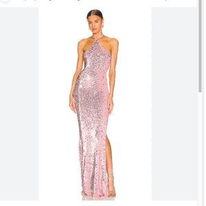 Retrofete   ISABEL SEQUIN CROCHET DRESS - LIGHT PINK / XS/S